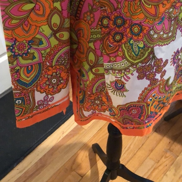 MILLY of NEW YORK size 10-12 multi colored paisley print Mini Skirt & tunic - Picture 15 of 16